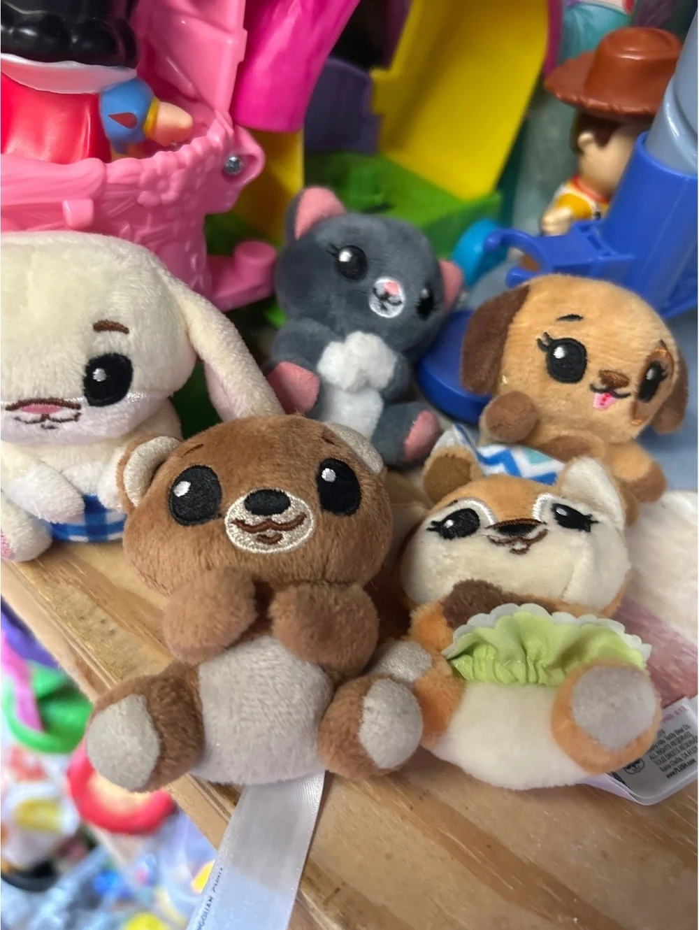 Mini Plush Toy Set of 5 Cute Characters